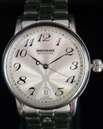 2006 Montblanc Meisterstück 36MM Silver Dial Steel Bracelet (7042)