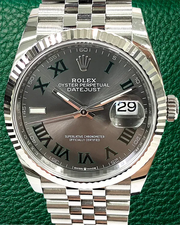 2022 Rolex Datejust "Wimbledon" 36MM Slate Dial Jubilee Bracelet (126234)