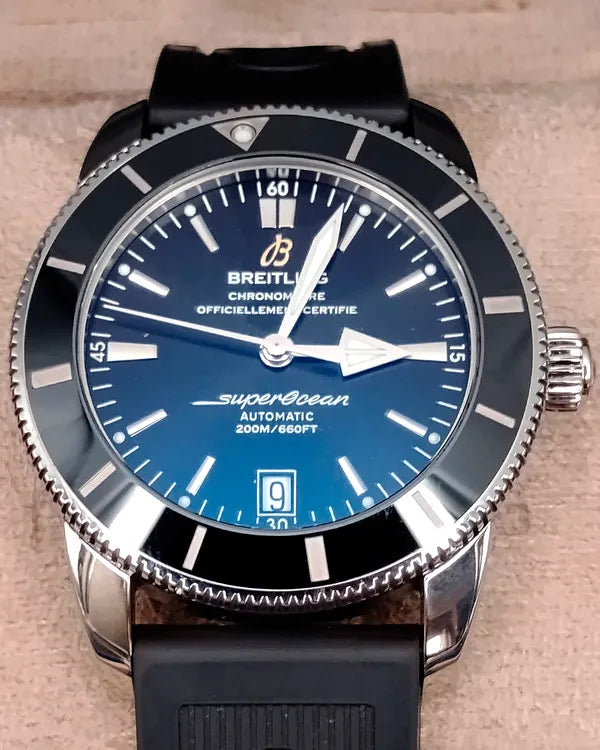 2019 Breitling Superocean Heritage II 42MM Black Dial Rubber Strap (AB201012/BF73)