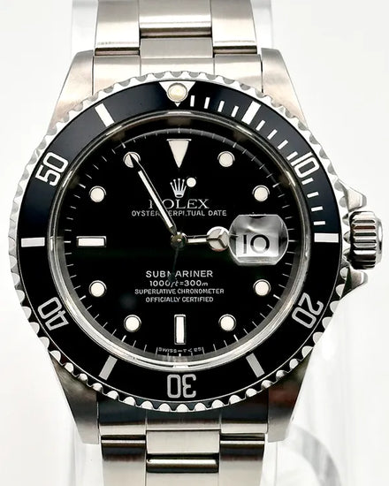 1997 (U Serial) Rolex Submariner Date 40MM Black Dial Oyster Bracelet (16610)
