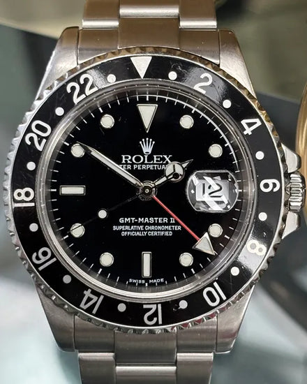 2002 Rolex GMT-Master II 40MM Black Dial Oyster Bracelet (16710)