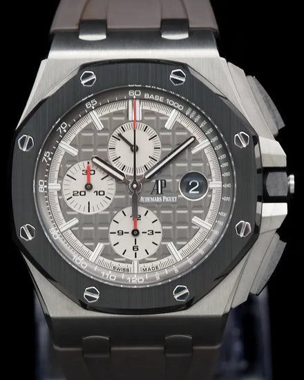 2017 Audemars Piguet Royal Oak Offshore Chronograph 44MM Grey Dial Rubber Strap (26400IO.OO.A004CA.01)