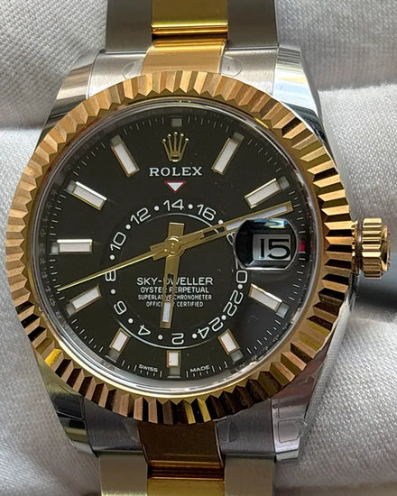 2019 Rolex Sky-Dweller 42MM Black Dial Two-Tone Oyster Bracelet (326933)