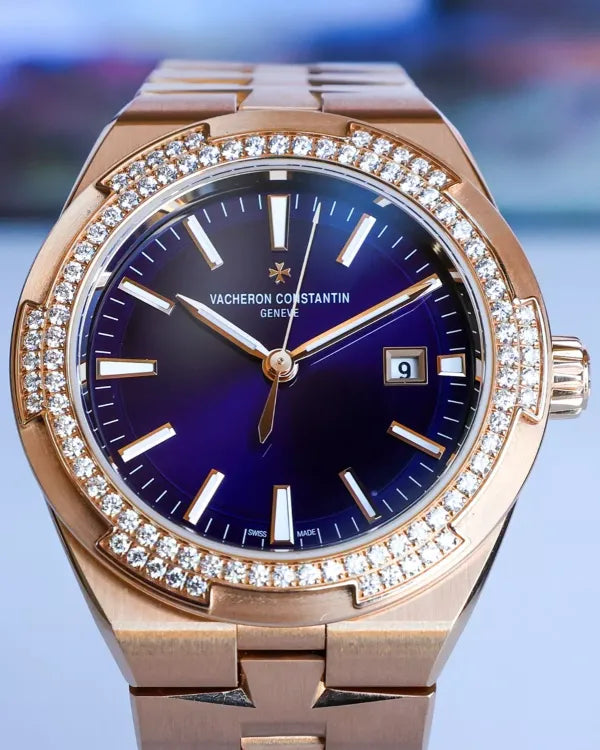 Vacheron Constantin Overseas 35MM Blue Dial Rose Gold Bracelet (4605V/200R-B978)