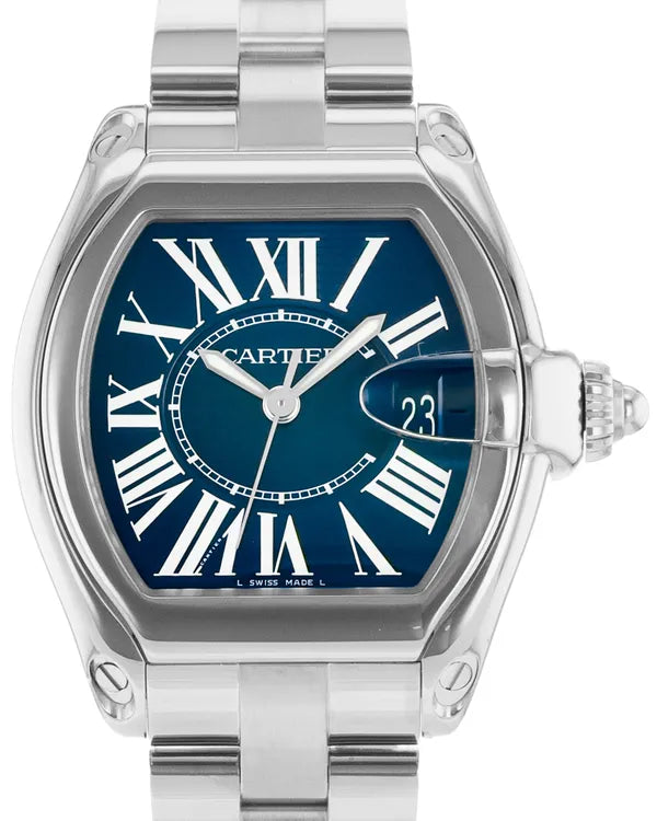 Cartier Roadster 40MM Blue Dial Steel Bracelet (W6206012 3179)