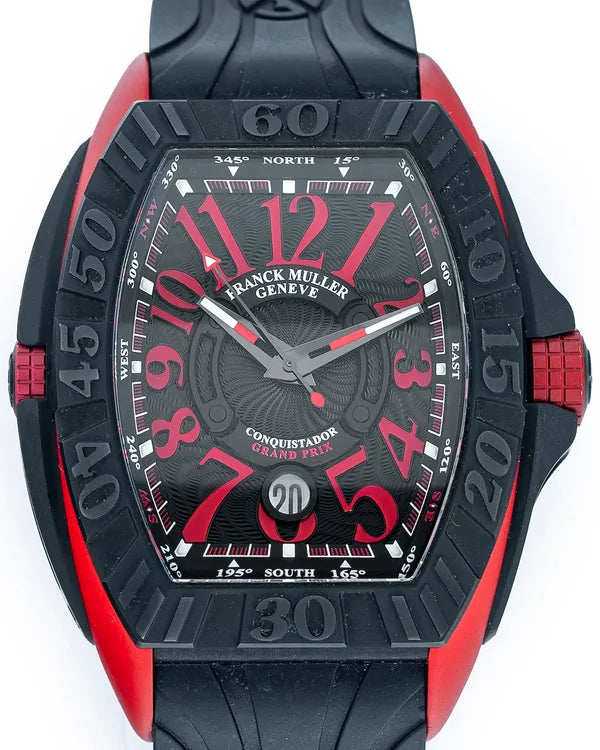 Franck Muller Conquistador GPG 48MM Black Dial Rubber Strap (8900 SC DT GPG F)