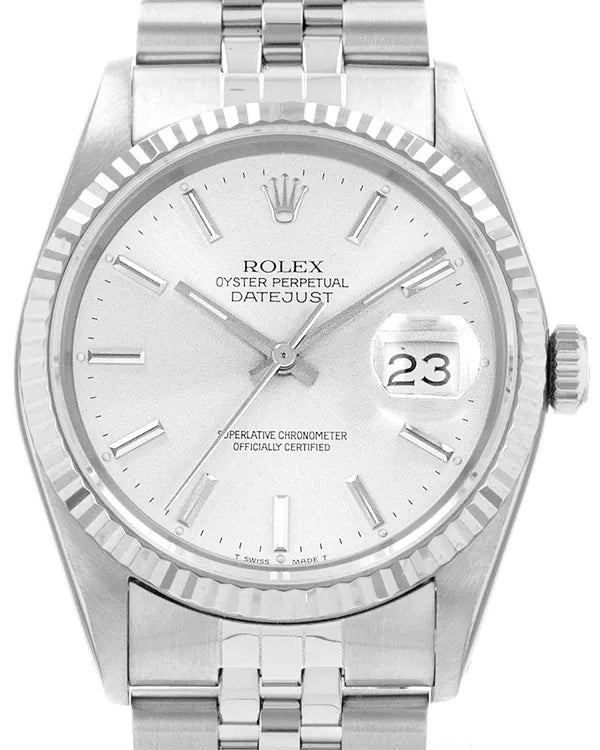 Rolex Datejust 36MM Silver Dial Jubilee Bracelet (16234)