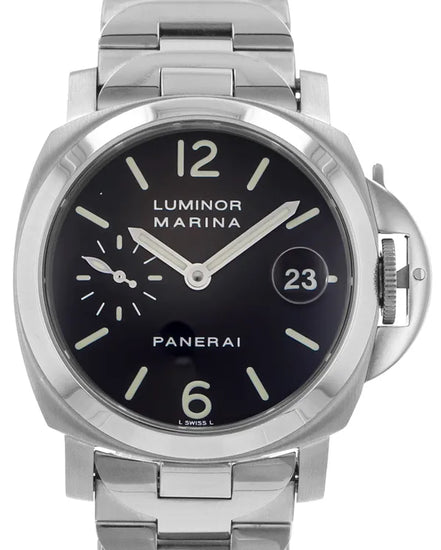 2002 Panerai Luminor Marina 40MM Black Dial Steel Bracelet (PAM00050)