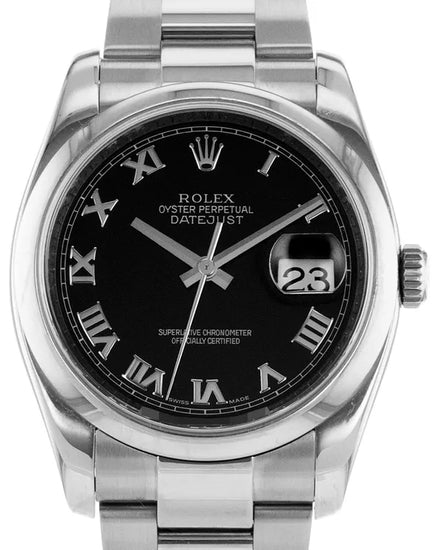 Rolex Datejust 36MM Black Dial Oyster Bracelet (116200)