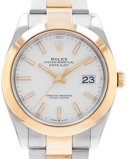 Rolex Datejust 41MM White Dial Two-Tone Oyster Bracelet (126303)
