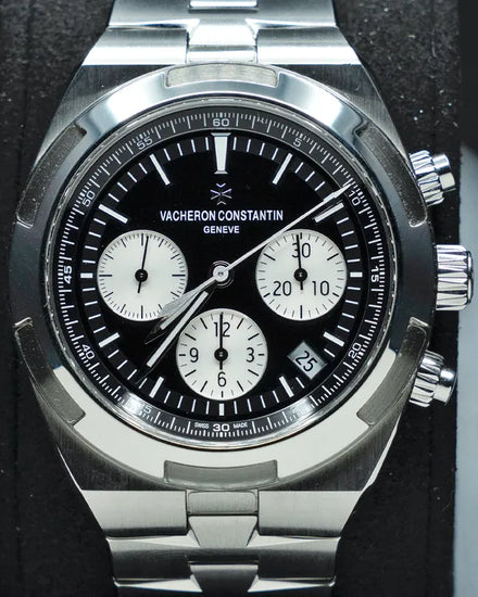 2021 Vacheron Constantin Overseas Chronograph "Panda" 42.5MM Black Dial Steel Bracelet (5500V/110A-B481)