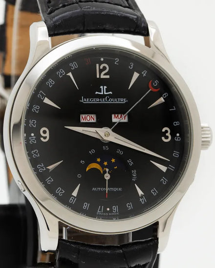 Jaeger-LeCoultre Master Calendar 37MM Black Dial OEM Leather Strap (140.8.98.S)