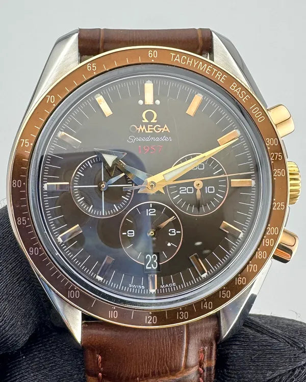 2018 Omega Speedmaster Broad Arrow 42MM Brown Dial Leather Strap (321.93.42.50.13.001)
