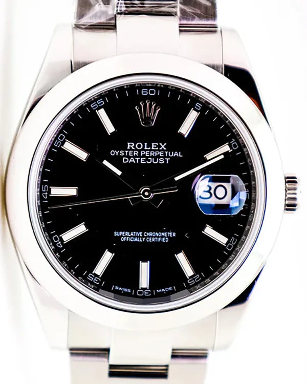 2019 Rolex Datejust 41MM Black Dial Oyster Bracelet (126300)