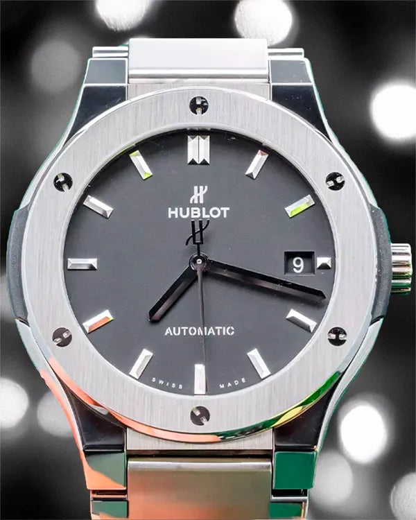 2023 Hublot Classic Fusion 45MM Black Dial Titanium Bracelet (510.NX.1170.NX)