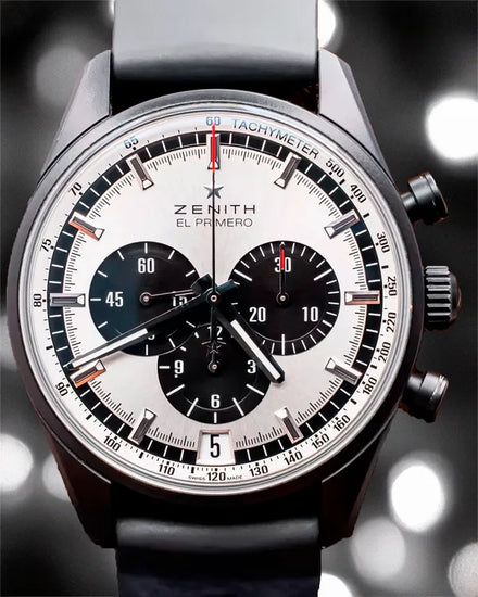 Zenith El Primero Chronomaster 42MM Silver Dial Rubber Strap (24.2041.400/01.R576)