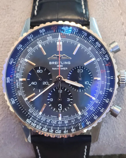 2023 Breitling Navitimer B01 Chronograph L.E. 46MM Grey Dial Leather Strap (UB0137)
