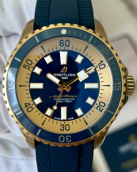 2023 Breitling Superocean L.E. 44MM Blue Dial Rubber Strap (N173761A1C1S1)