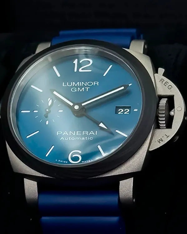 2021 Panerai Luminor GMT 42MM Blue Dial Rubber Strap (PAM01279)