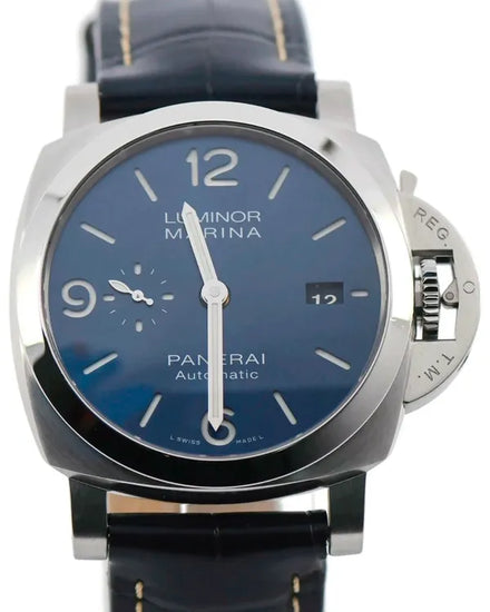 2021 Panerai Luminor Marina 44MM Blue Dial Leather Strap (PAM01313)