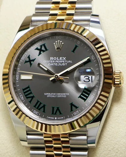 2022 Rolex Datejust "Wimbledon" 41MM Slate Dial Two-Tone Jubilee Bracelet (126333)