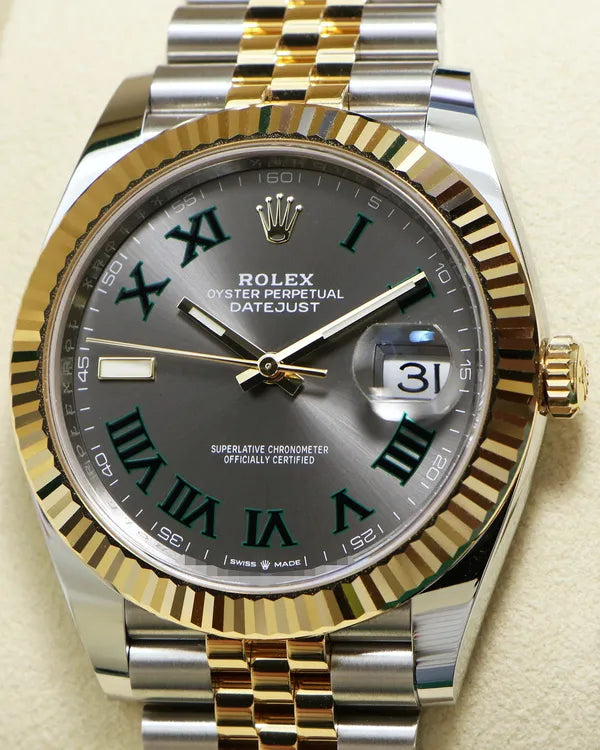 2022 Rolex Datejust "Wimbledon" 41MM Slate Dial Two-Tone Jubilee Bracelet (126333)