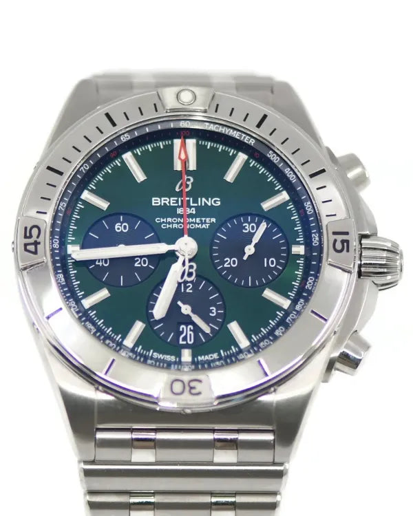 2020 Breitling Chronomat 42MM Green Dial Steel Bracelet (AB01343A1L1A1)