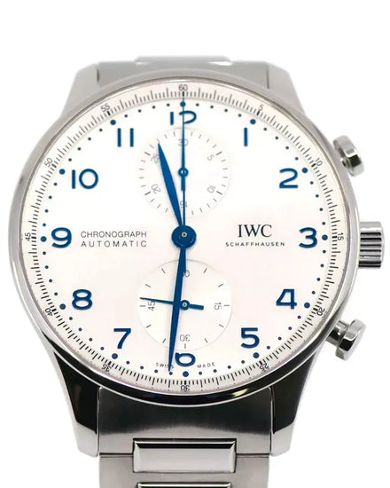 2021 IWC Schaffhausen Portugieser Chronograph 41MM Silver Dial Steel Bracelet (IW371617)
