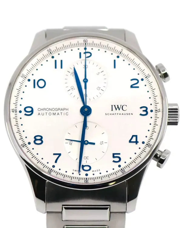 2021 IWC Schaffhausen Portugieser Chronograph 41MM Silver Dial Steel Bracelet (IW371617)