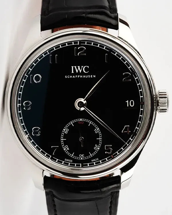 IWC Schaffhausen Portugieser 43MM Black Dial Leather Strap (IW510202)