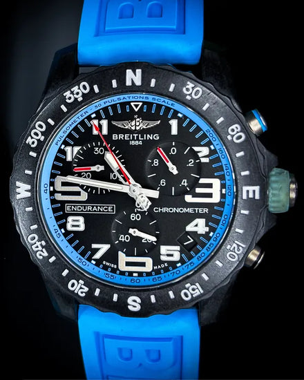 No Reserve - 2022 Breitling Endurance Pro 44MM Quartz Black Dial Rubber Strap (X823101B1B1S1)