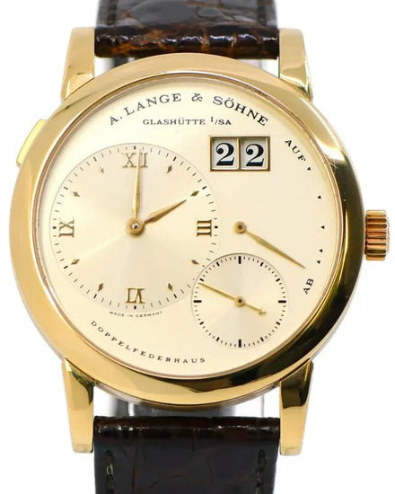 A. Lange & Söhne Lange 1 38.5MM Champagne Dial Leather Strap (101.021)