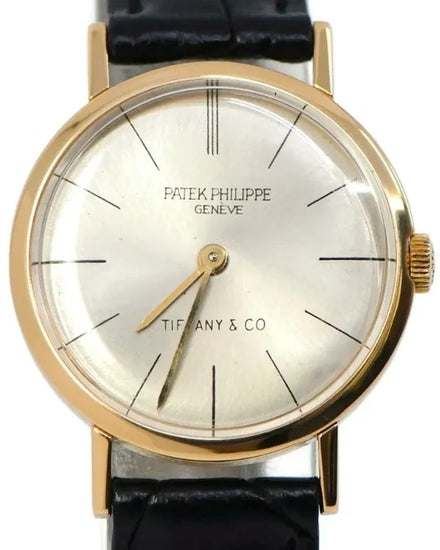 Patek Philippe Calatrava Tiffany & Co 28MM Silver Dial Leather Strap (3442)