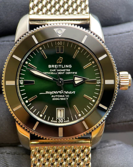 2023 Breitling Superocean Heritage II 42MM Green Dial Steel Bracelet (AB2010121L1A1)