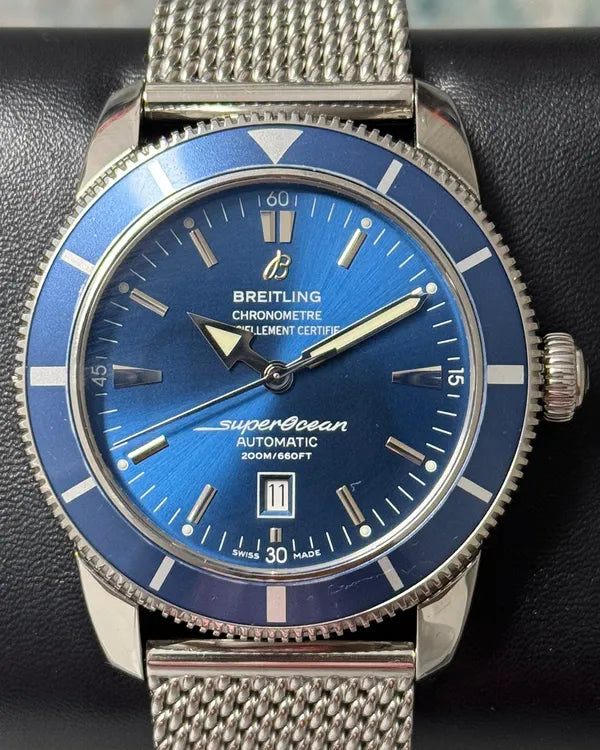 2016 Breitling Superocean Heritage 46MM Blue Dial Steel Bracelet (A17320)