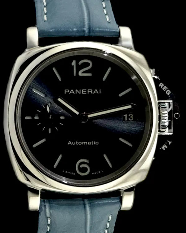 No Reserve - 2019 Panerai Luminor Due 37MM Grey Dial Leather Strap (PAM00755)