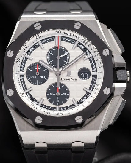 Audemars Piguet Royal Oak Offshore Chronograph "Panda" 44MM White Dial Rubber Strap (26400SO.OO.A002CA.01)