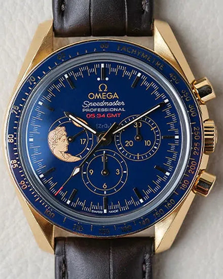 Omega Speedmaster "Apollo XVII" L.E. 42MM Blue Dial Leather Strap (311.63.42.30.03.001)