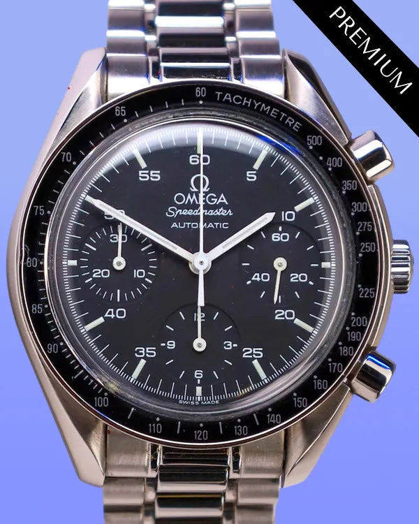 Omega Speedmaster Reduced 39MM Black Dial Steel Bracelet (3510.50.00)