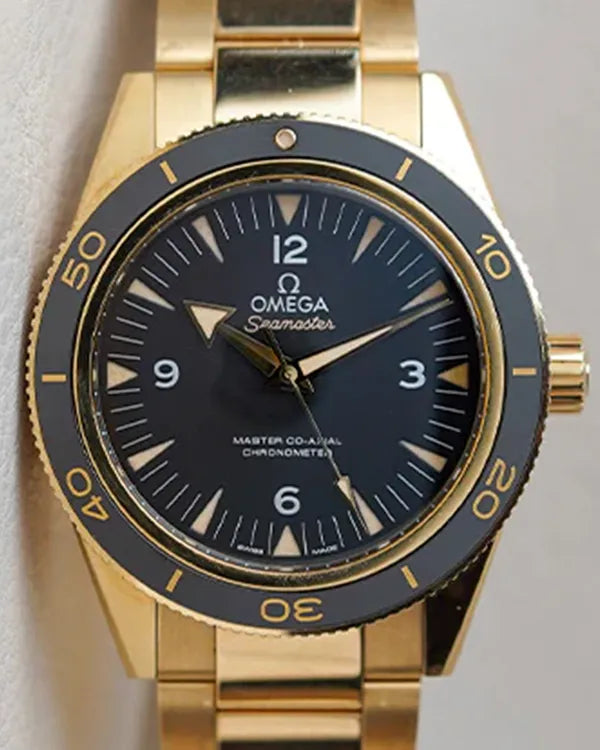 2020 Omega Seamaster 300 41MM Black Dial Yellow Gold Bracelet (233.60.41.21.01.002)