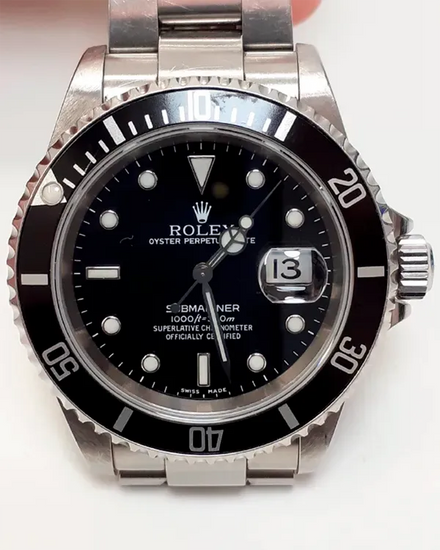 2000 Rolex Submariner Date 40MM Black Dial Oyster Bracelet (16610)