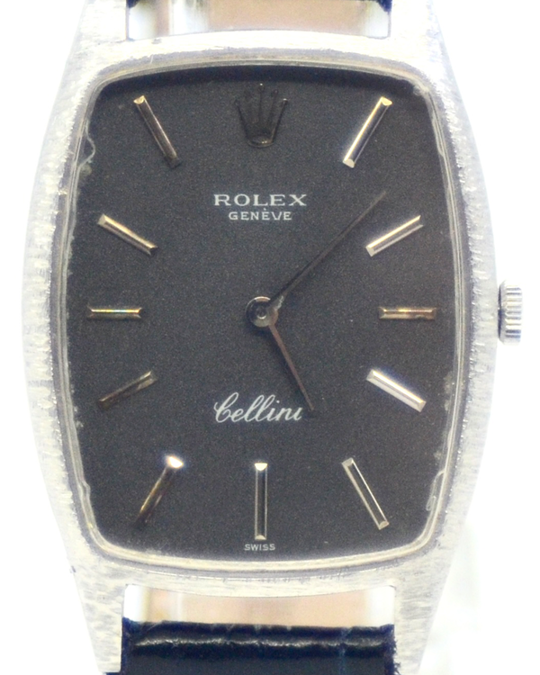 1971 Rolex Cellini 26MM Grey Dial Aftermarket Leather Strap (3807)