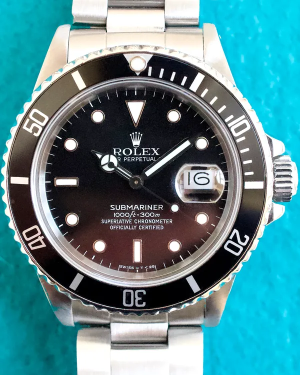 1987 (9 Mill. Serial) Rolex Submariner Date "Triple Zero" 40MM Black Dial Oyster Bracelet (168000)