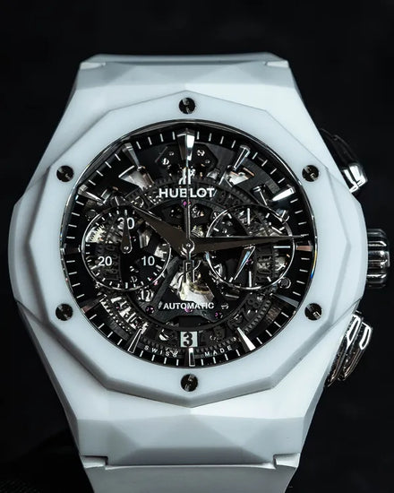 2022 Hublot Classic Fusion Aerofusion Chronograph "Orlinski" L.E. 45MM Skeleton Dial Rubber Strap (525.HI.0170.RW.ORL21)