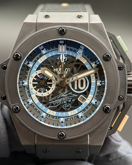 Hublot King Power Maradona II L.E. 48MM Skeleton Dial Rubber Strap (716.CI.1129.RX.DMA11)