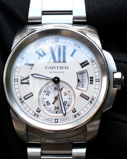 Cartier Calibre de Cartier 42MM White Dial Steel Bracelet (W7100015)