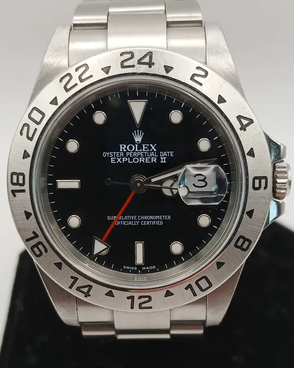 2005 (F Serial) Rolex Explorer II 40MM Black Dial Oyster Bracelet (16570)