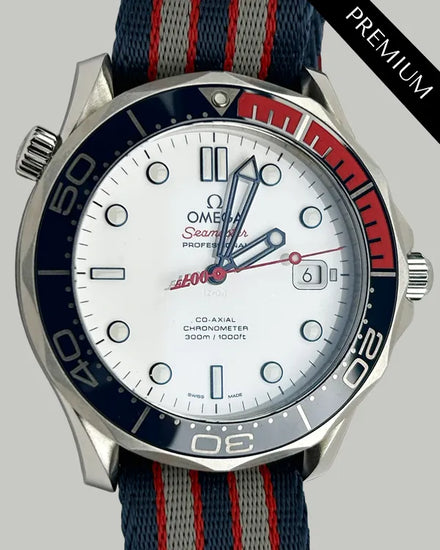 2017 Omega Seamaster Diver 300M "Commander's Watch" L.E. 41MM White Dial Textile Strap (212.32.41.20.04.001)