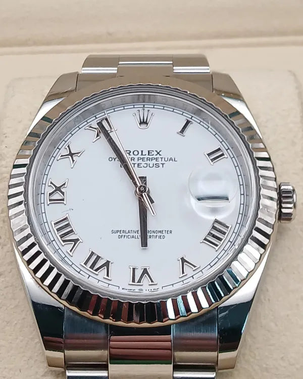 2019 Rolex Datejust 41MM White Dial Oyster Bracelet (126334)
