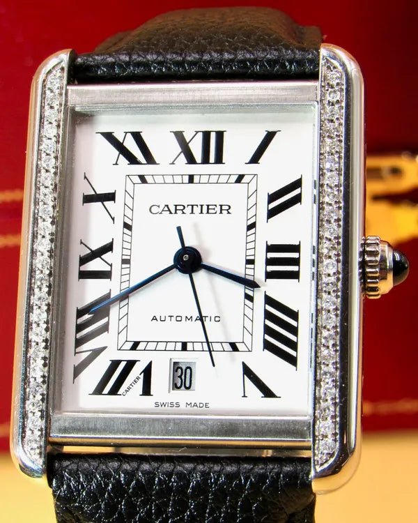 Cartier Tank Solo 41MM Silver Dial Leather Strap (W5200027)